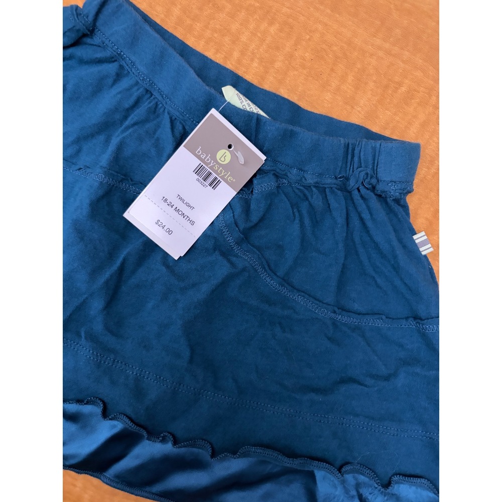 Y2K Babystyle Girls Twilight Blue Cotton Tiered Skirt 18-24 Months NWT BSK847